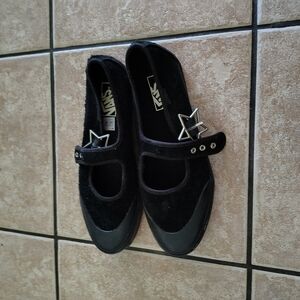 Vans Black Women's Shoes with Star Buckle
